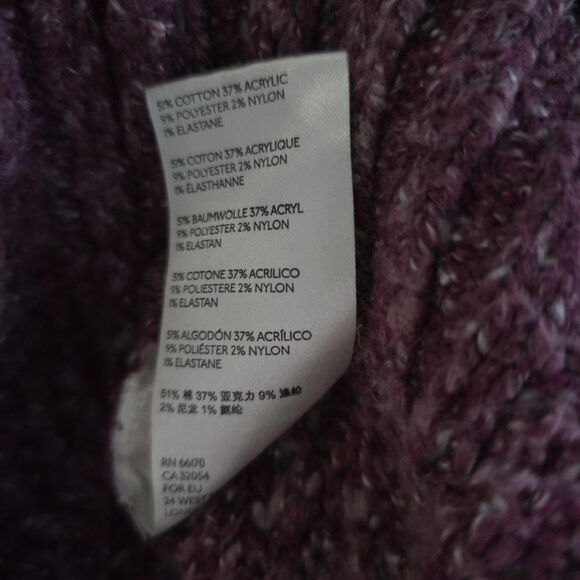 Free People Merry Go Round Cable-Knit Sweater In Very Berry Size L - Picture 7 of 7